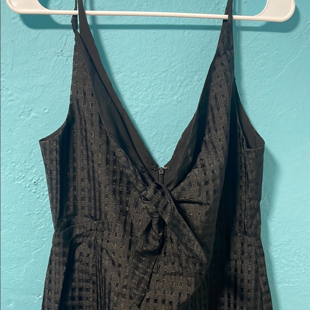 BCBGENERATION | Black Checkered Sheer Bottom Maxi Dress Sz 8 - Picture 4 of 7